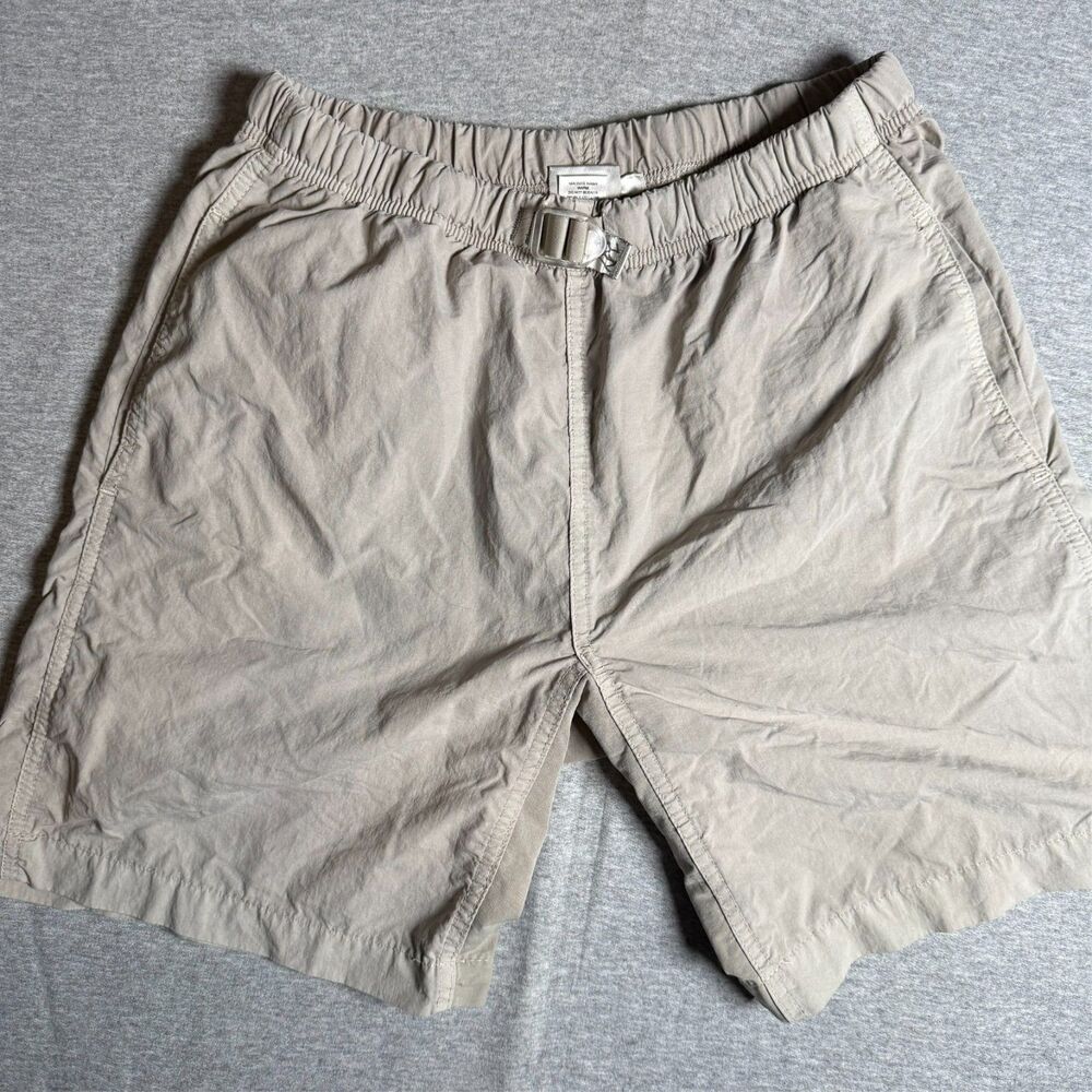Gramicci Mens Tan Beige Nylon Cargo Hiking Shorts Size M Belted G-Shorts